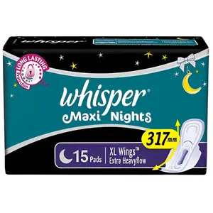 Whisper Maxi  Nights XL Wings Heavy‑Flow Sanitary Pads