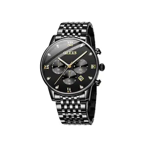 OLEVS 2868 Luxurious Waterproof Braided Stainless Steel Chain Men's Quartz Watch - Variant 4