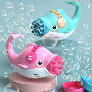 Dolphin 8-Hole Design Compact and Portable Electric Bubble Gun Toy