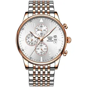 OLEVS 2869 Stainless Steel Chain Multifunctional Waterproof Luminous Men's Watch - Variant 4
