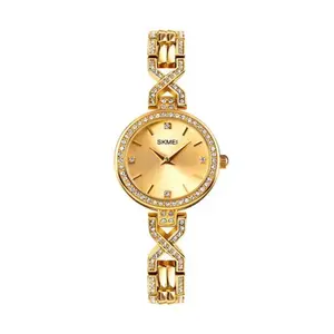 SKMEI 1738 Iced Elegant Round Dial Diamond Rhinestone Bracelet Design Women Watch - Variant 4