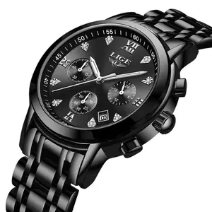 LIGE 10020 Analog Premium Stainless Steel Luxury Men's Watch - Variant 1