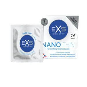 EXS Nano Thin Condom for Men 3pcs Pack Ultra-Thin (0.07mm) 