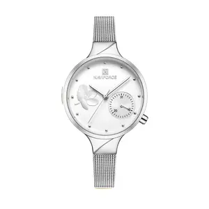 NAVIFORCE NF5001 PU Leather Sub-Dial Chronograph Watch For Women