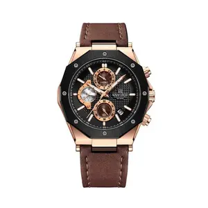 Naviforce NF8028 Luxury Genuine Leather Straps Chronograph Sports Men's Watch - Variant 1