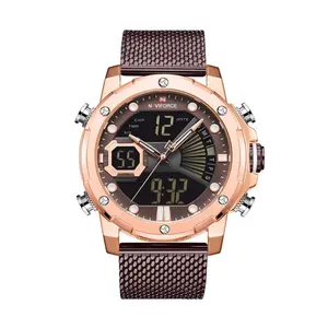 Naviforce NF9172 Stainless Steel Dual Movement Fashion and Casual Men's Watch