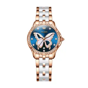 OLEVS 5610 Beauty Dial Luminous Steel Ceramic Bracelet Women Watch - Variant 2