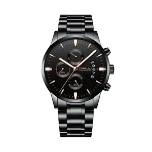 CRRJU 2222 High Quality Stainless Steel Multifunctional Analog Quartz Classic Men's Watch