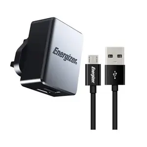 Energizer ACA1AUKCMC3 1A UK Wall Charger with Micro USB Cable