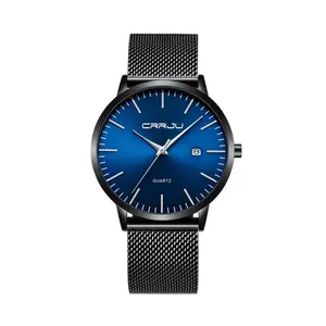 CRRJU 2172 High-Quality Slim Stainless Steel Strap Analog Quartz Formal Men’s Watch - Variant 4