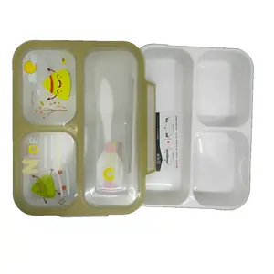 3-Compartment Leak-Proof Food-Grade Plastic Lunch Box - Variant 2
