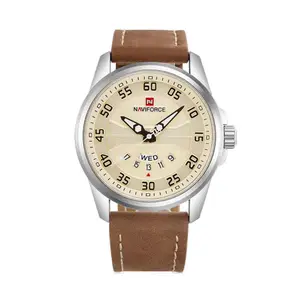 Naviforce NF9124 Luxury Leather Strap Quartz Analog Casual Style Fashion Men's Watch - Variant 4