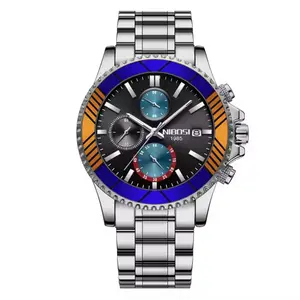 Nibosi 2553 Luxury Stainless Steel & Chronograph Men's Watch - Variant 1