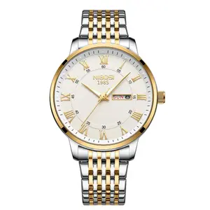 Nibosi 2569 Roman Number With Stainless Steel Analog Men's Watch