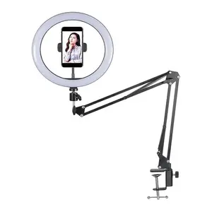 Overhead Video Stand with 10 inch Ring Light and Phone Mount for Drawing