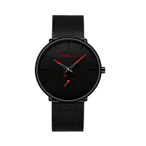 CRRJU 2150 Luxury Stainless Steel Slim Mesh Band Casual Men’s Watch