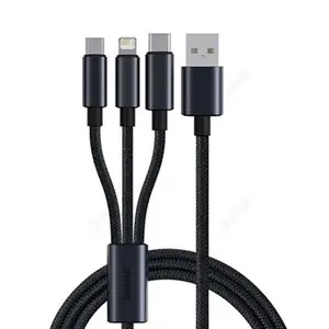 Baseus Minimalist 3-in-1 Fast Charging 1.2m USB to Type-C Lightning & Micro USB Cable
