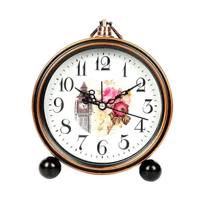 Bedroom Retro Silent Non Ticking Desktop Alarm Clock