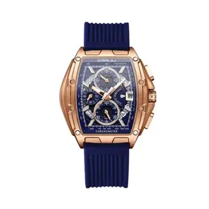 CRRJU 2317 Authentic Soft Silicone Strap Multifunctional Chronograph Sports Men's Watch - Variant 3