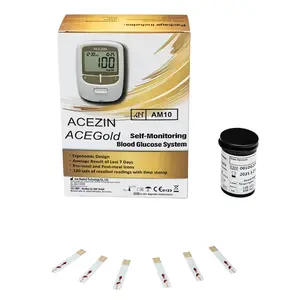 AceZin AceGold Blood Glucose Gold Test Strips Pack