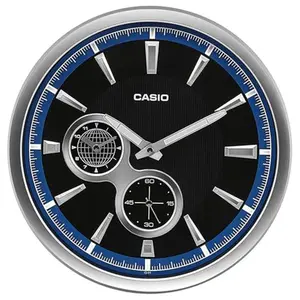 CASIO IQ-89-8DF Large Display with Easy-to-Read Analogue Wall Clock