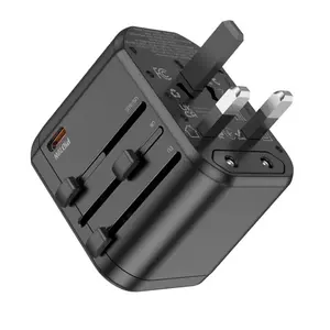 Hoco AC15 3-Port PD20W Universal Charger Global Plug Adapter
