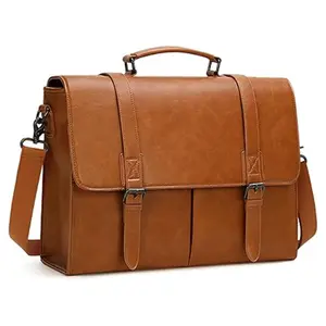 RAINSMORE Men Vintage Leather Waterproof Multicategory Office Bag