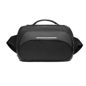 Ozuko 9551 Waterproof Anti-Theft Waist Bag With Sport Fitness Trendy Bag