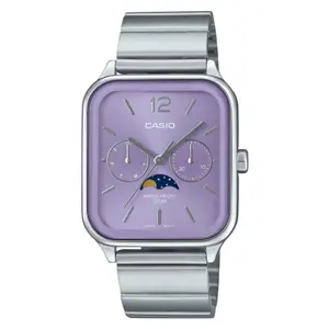 CASIO MTP-M305D-1AVDF Moon Chaser Silver Stainless Steel Chain Unisex Analog Watch - Variant 4