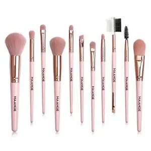 MAANGE 30162 11 Pcs Makeup Brush Set - Pink Color