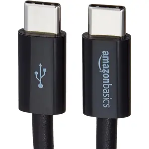 Amazon Basics USB-C to USB-C 2.0 60W Fast Charging & 480Mbps Data Transfer Cable