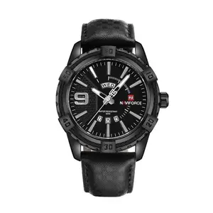 Naviforce NF9117L Comfortable Leather Strap Luxury Fashion and Sports Men's Watch