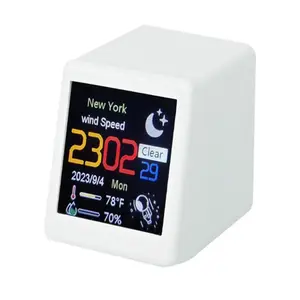 LCD Digital Smart Weather Desktop Thermometer Small Table Clock - Variant 3