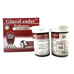 GlucoLeader Enhance Red Test Strips for Blood Glucose Monitor