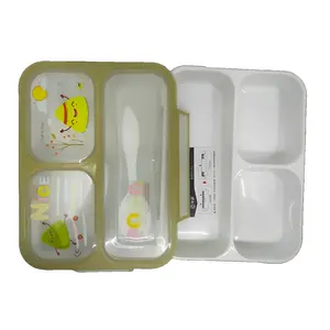 3-Compartment Leak-Proof Plastic Lunch Box - Variant 3