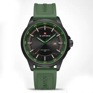 Naviforce NF9248T Waterproof Comfortable Silicone Strap Quartz Sports Men's Watch - Variant 3