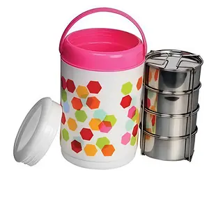 Winner 4 Layer Stelo Carrier Round Food Container Lunch Box (4 Bati)