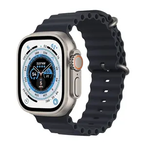 Apple Watch Ultra Titanium Case Ocean Band GPS + Cellular Smartwatch