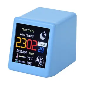LCD Digital Smart Weather Desktop Thermometer Small Table Clock