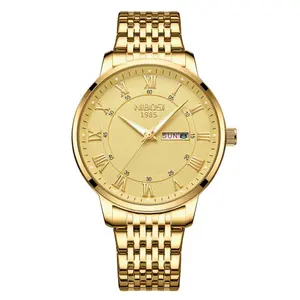 Nibosi 2569 Roman Number With Stainless Steel Analog Men's Watch - Variant 4