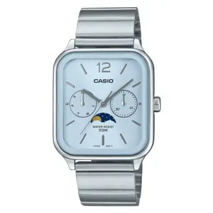 CASIO MTP-M305D-1AVDF Moon Chaser Silver Stainless Steel Chain Unisex Analog Watch - Variant 2