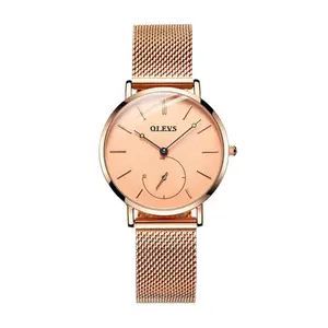 OLEVS 5190 Women Steel Mesh Quartz Luxury Popular Dress Lady Beautiful Watch