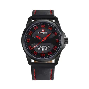 Naviforce NF9124 Luxury Leather Strap Quartz Analog Casual Style Fashion Men's Watch - Variant 3