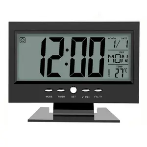 Digital table clock Voice Control LED Snooze Alarm Clock - Variant 2