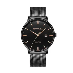 CRRJU 2213 Ultrathin Stainless Steel Multifunctional Analog Quartz Men's Watch