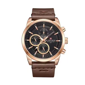 Naviforce NF9148 Custom Luxury Leather Strap Quartz Casual Men's Watch - Variant 4
