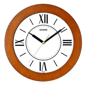 Casio IQ-01S-7DF Analog Clock Type Resin Wall Clock