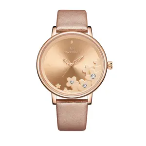 NAVIFORCE NF5012 PU Leather Analog Watch For Women - Variant 4