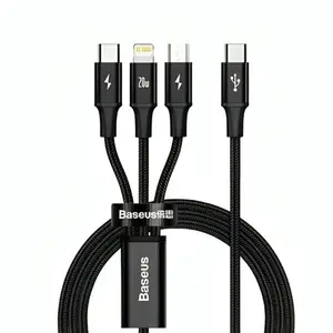 Baseus Rapid Series 3-in-1 20W Fast Charging 1.5m Nylon Braided Cable
