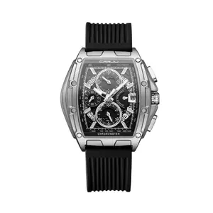 CRRJU 2317 Authentic Soft Silicone Strap Multifunctional Chronograph Sports Men's Watch - Variant 4